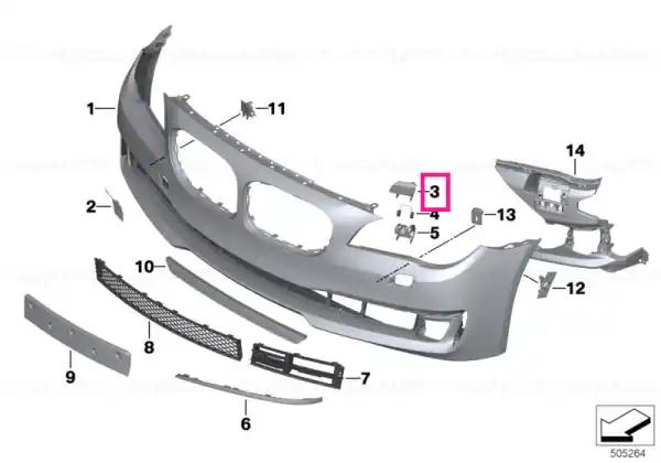 Prime coated left flap - BMW Preț promoțional