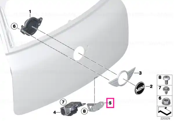 Striker trunk lid - BMW - Mini Reducere extra