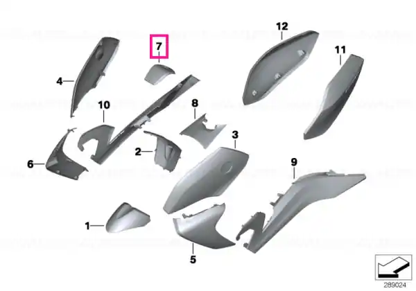 Retur gratuit Handlebar fairing, middle MAGNESIUM MET. - BMW Motorrad