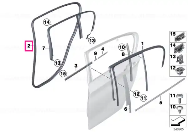 Edge protection, door, rear - BMW Livrare expres