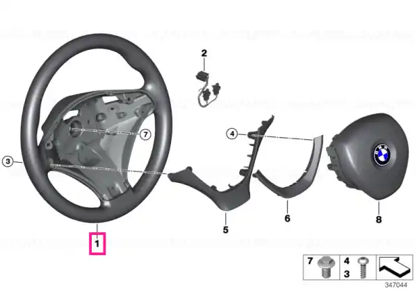 Sport steering wheel, leather - BMW Cel mai vândut