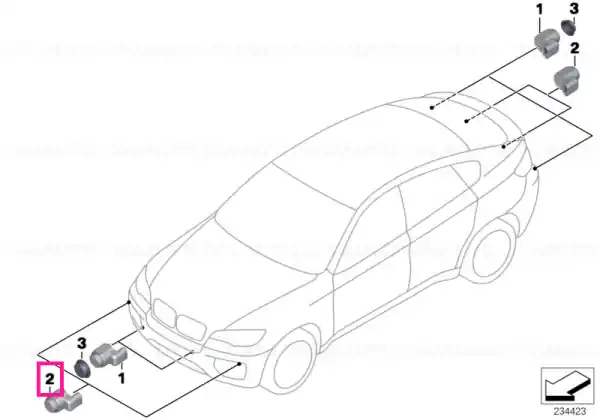 Cel mai bun preț Conector senzor ultrasonic SCHWARZ - BMW