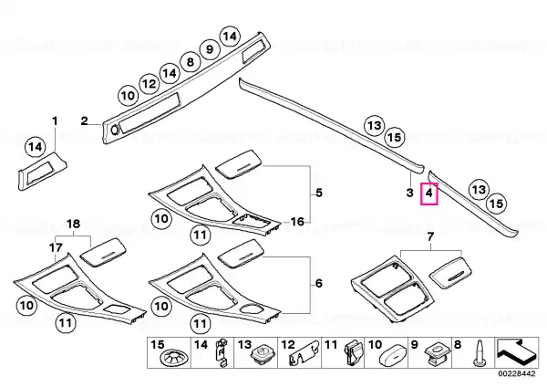 Preferatul clienților Decorative strip, left NUSSBAUM HELL - BMW