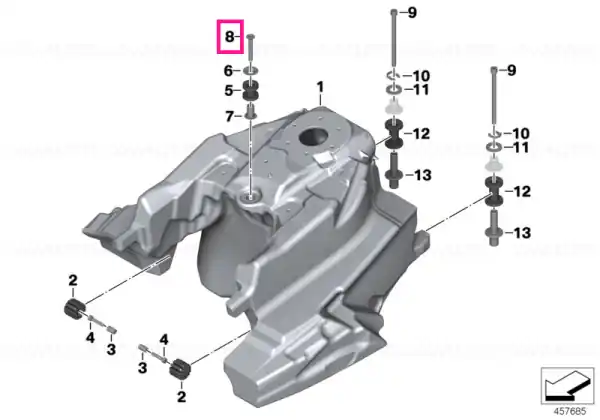 Surub caapat M8X55 - BMW Motorrad Livrare gratuită