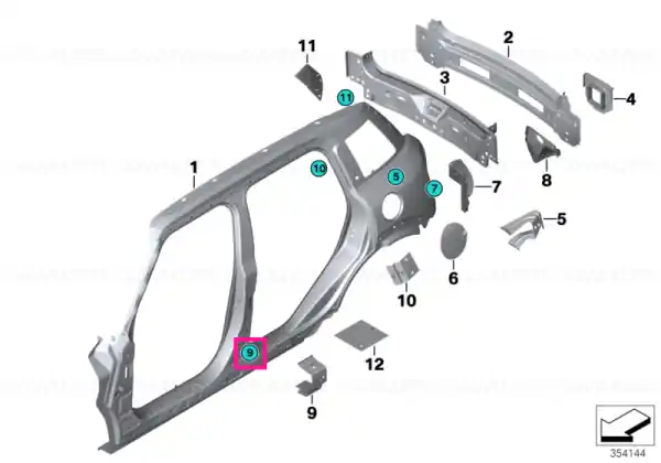 Cumpără online Reinforcement plate, sill, left - BMW - Mini