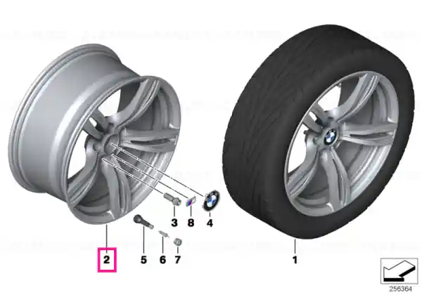 Disk wheel light alloy schiefer grey 9,5JX20 ET:31 - BMW Retur gratuit