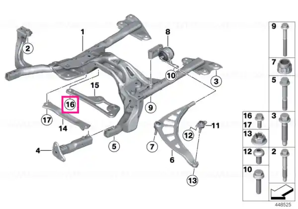 Șurub hexagonal flanșă M14X30-10.9 - BMW - Mini Discount