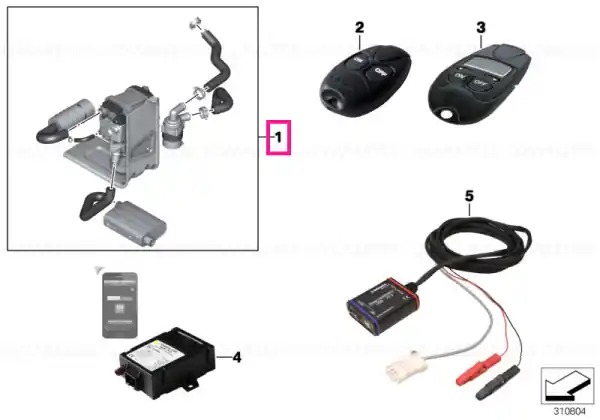 Install.kit, independent heater - BMW Disponibil imediat