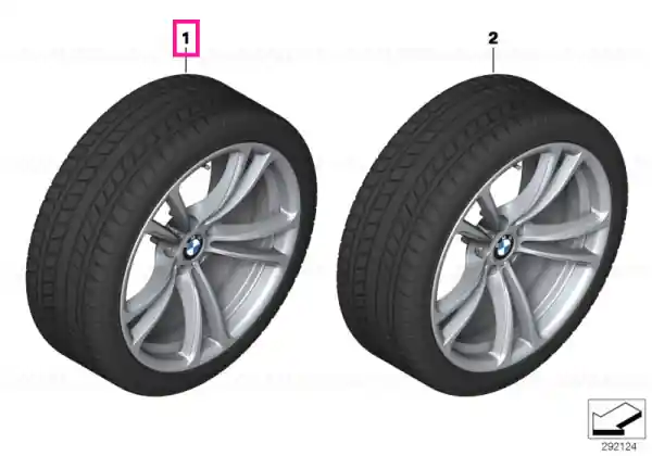 Roată completă de iarnă - M Double Spoke 409M cu anvelopa Dunlop SP Winter Sport 3D - 255/35R20 97V XL - BMW M5/M6 F10/F12/F13 - punte față Reducere de preț