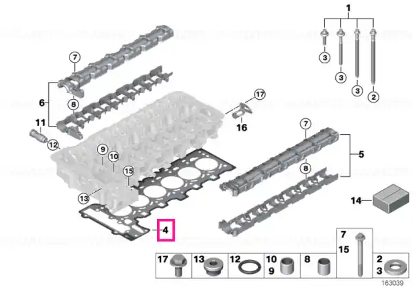 Garnitură culasă fără azbest 1,46MM 1,46MM (+0,3) - BMW Ofertă exclusivă
