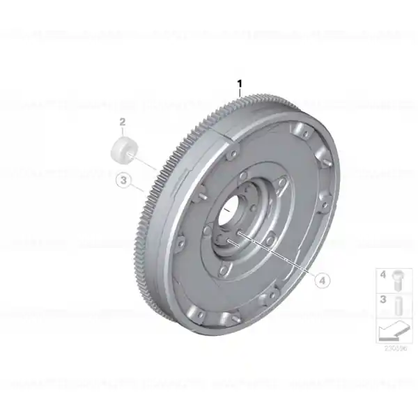 Calitate înaltă Volanta masa dubla D=228MM MINI R55, R56, R57, R58, R59, R60, R61