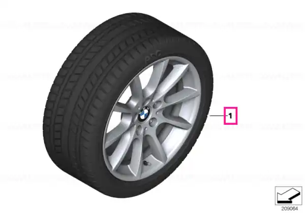 Ofertă specială Roată completă de iarnă - V-Spoke 281 cu anvelopa Dunlop SP Winter Sport 3D ROF - 245/45R18 100V XL - BMW Seria 5/6 F10/F11/F12/F13/F06