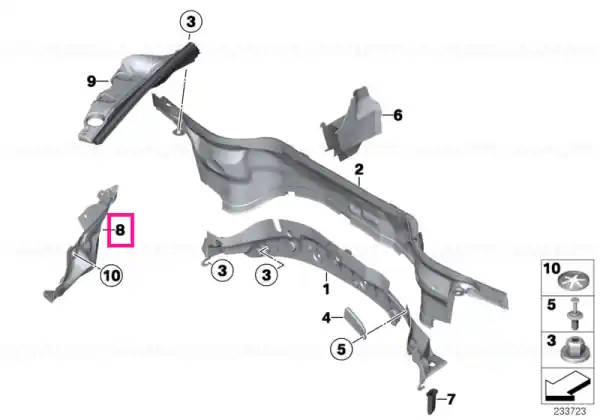 Reducere Bulkhead, front left - BMW - Mini