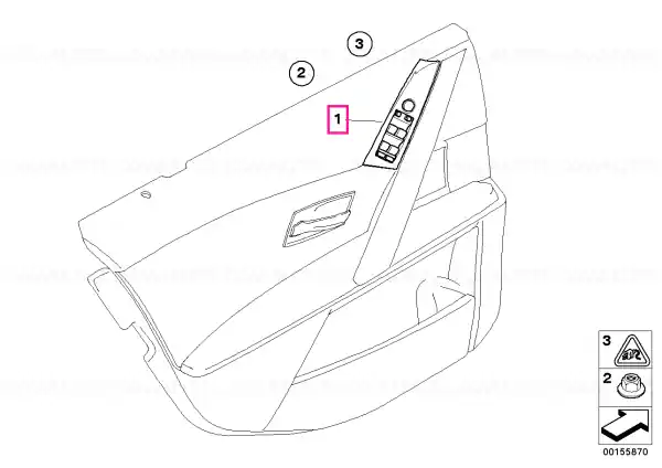 Disponibil imediat Întrerupător ridicător geamuri șofer BRAUN - BMW