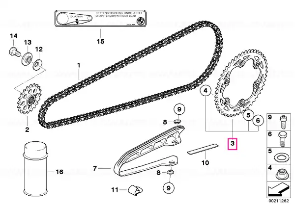 Cel mai bun preț Sprocket wheel set Z=47; M10 - BMW Motorrad