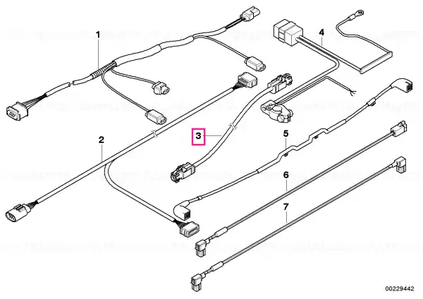 Connecting wire for HUB / audio player L= 2490 MM - BMW Preț mic