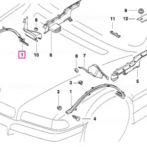 Acoperire cablu față dreapta - BMW Livrare rapidă