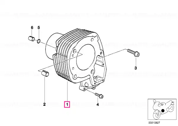 Ofertă de sezon Cylinder right A/B H=80,65 - BMW Motorrad