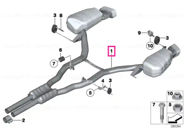 Centre and rear silencer - BMW Cumpărături sigure