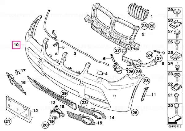 Capac bara protectie fata grunduit - BMW Reducere extra