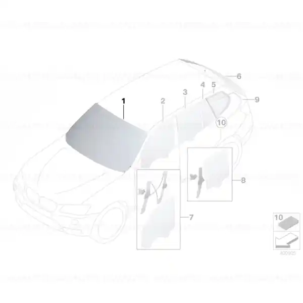 Retur ușor Parbriz tenta verde cu parasolar gri si senzor ploaie BMW X3 F25
