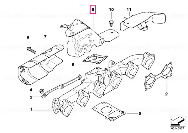 Reducere extra Heat protection shield - BMW