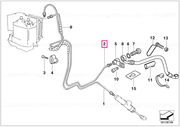 Conduct frână ieșire spate ABS - BMW Motorrad Ofertă