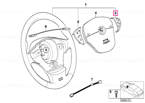 Comutator radio/telefon/control viteză - BMW Disponibil imediat