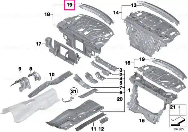 Chilipir Rear window frame bottom part - BMW