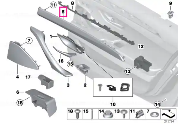 Ornament usa aluminiu spate stg, hexagon - BMW Ofertă specială