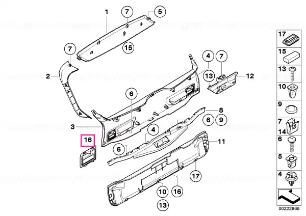 Acoperitoare stop spate, stanga, SAVANNABEIGE - BMW Ieftin