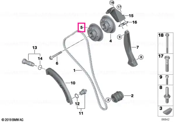 Adjustment unit, outlet camshaft - BMW Ofertă specială