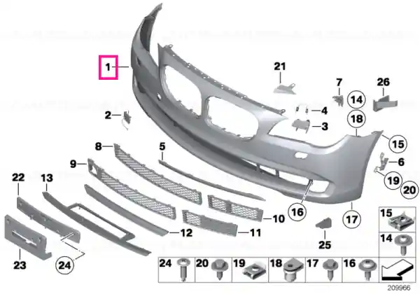 Ofertă specială Capac trim bara protecție PDC - BMW