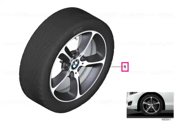 Set roți complete de vară - Star Spoke 382 (bright turned) cu anvelopa Dunlop SP Sport Maxx TT ROF - 225/45R17 91W FA / 245/40R17 91W RA - BMW Seria 1/2 F20/F21/F22/F23 Transport gratuit