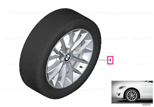 Retur ușor Set roți complete de vară - Y-Spoke 380 cu anvelopa Pirelli Cinturato P7 r-f - 205/50R17 89W - BMW Seria 1/2 F20/F21/F22/F23