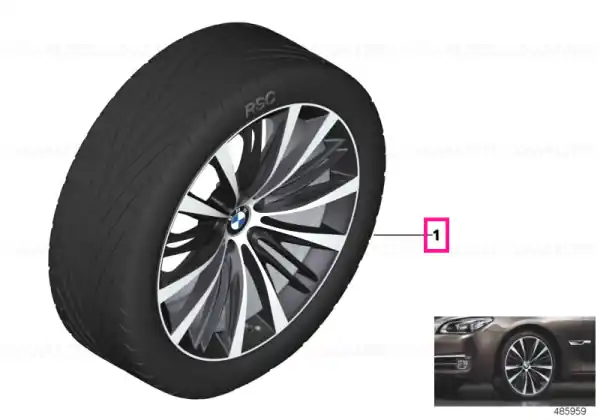 Ofertă de sezon Set roți complete de vară - V-Spoke 463 (bright turned) cu anvelopa Pirelli P Zero r-f - 245/35R21 96Y XL FA / 275/30R21 98Y XL RA - BMW Seria 7/5 GT F01/F02/F07