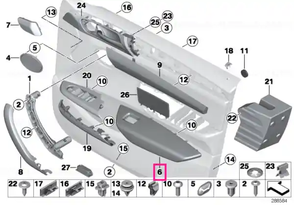 Armrest, left BEIGE - BMW Cumpără online