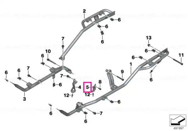Retaining plate, footboard, left - BMW Motorrad Transport gratuit