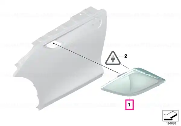 Additional turn indicator lamp, right - BMW Discount