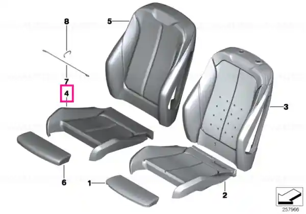 Preț mic Husă scaun sport țesătură SILBER/PERLGRAU - BMW