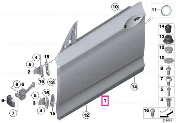 Reducere Door front left - BMW