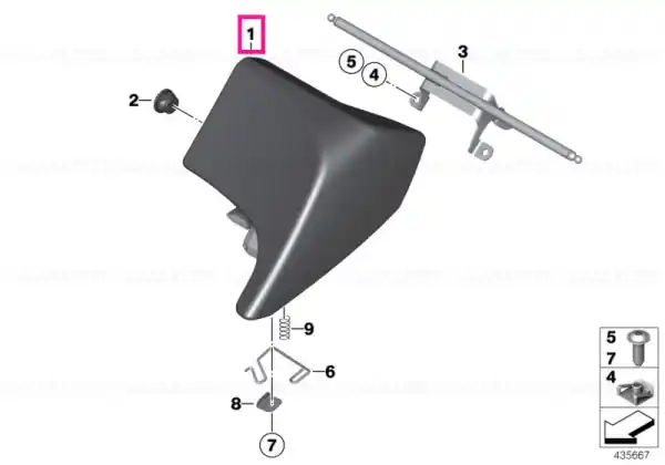 Seat wedge, left - BMW Motorrad Chilipir
