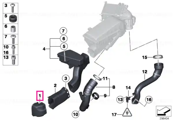 Intake duct ZYL. 7-12 - BMW Mai ieftin