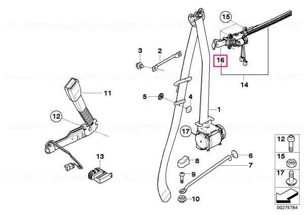 Bestseller Mână extensor centură stânga M Sport - BMW
