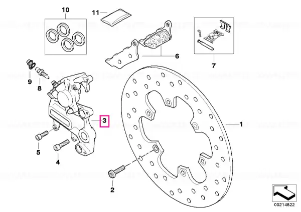 Brake caliper, rear D=34 - BMW Motorrad Ultima șansă