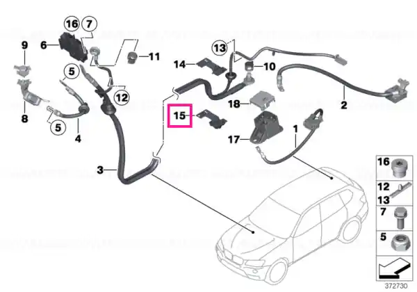 Suport cablu B+ - BMW Livrare expres