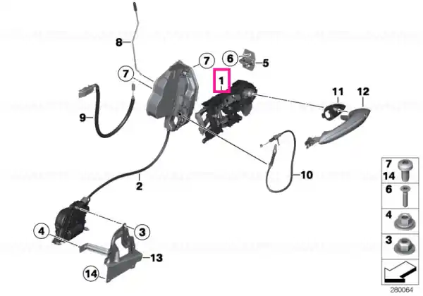 Comandă acum Carrier with catch, coded left - BMW