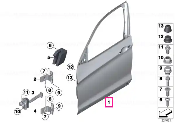 Door, front, right - BMW Nu rata