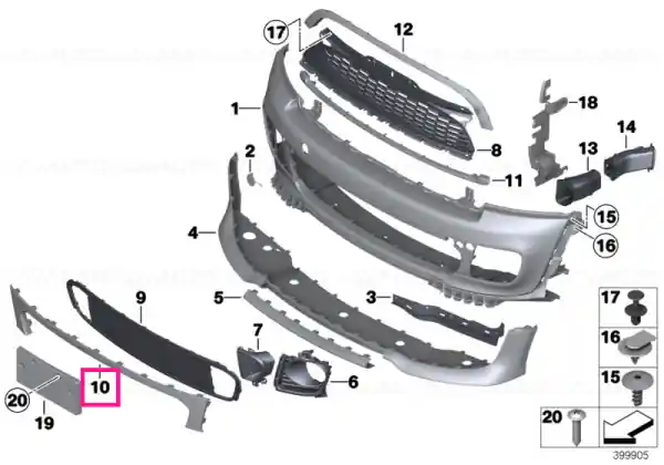 Cadru grătar trim aprimat S3ARA - BMW - Mini Comandă acum