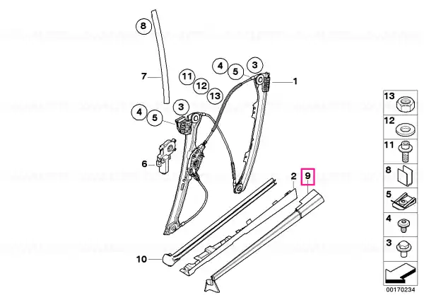 Outer weatherstrip, left - BMW Livrare gratuită
